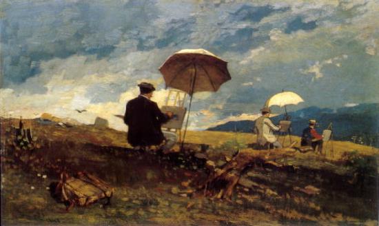 Winslow Homer Artists Sketching in the White Mountains,